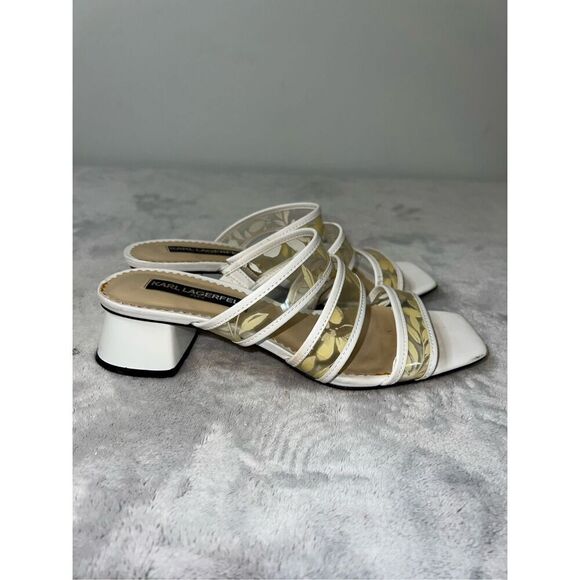 LAGERFELD Women’s Spring Floral Chunky Y2K Sandals 8.5 - Picture 1 of 11